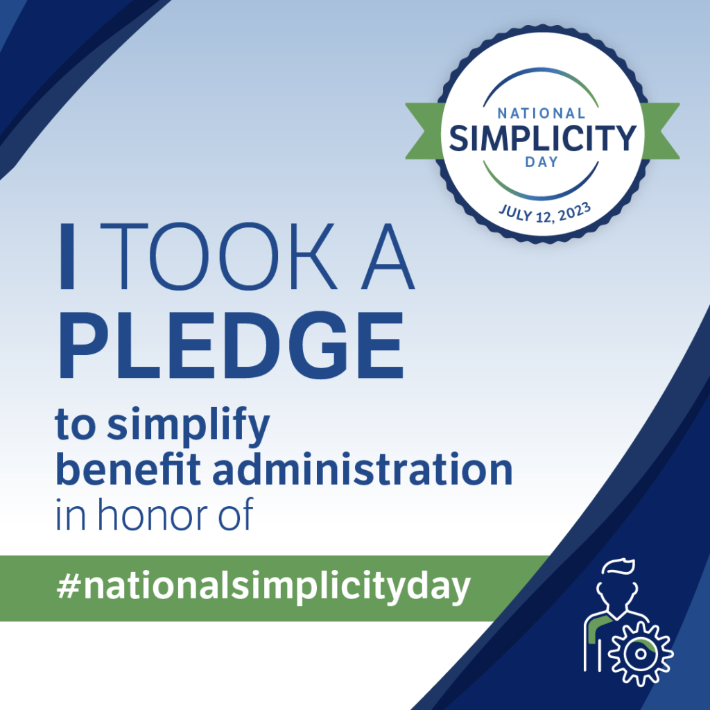 National Simplicity Day 2023 Pledge - Benefit Administration