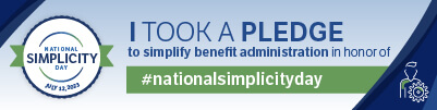 National Simplicity Day Pledge -Benefit Administration Banner