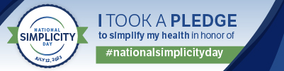 National Simplicity Day Pledge - Health Banner